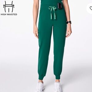 Figs Hunter Green High Waisted Uman Scrub Pants